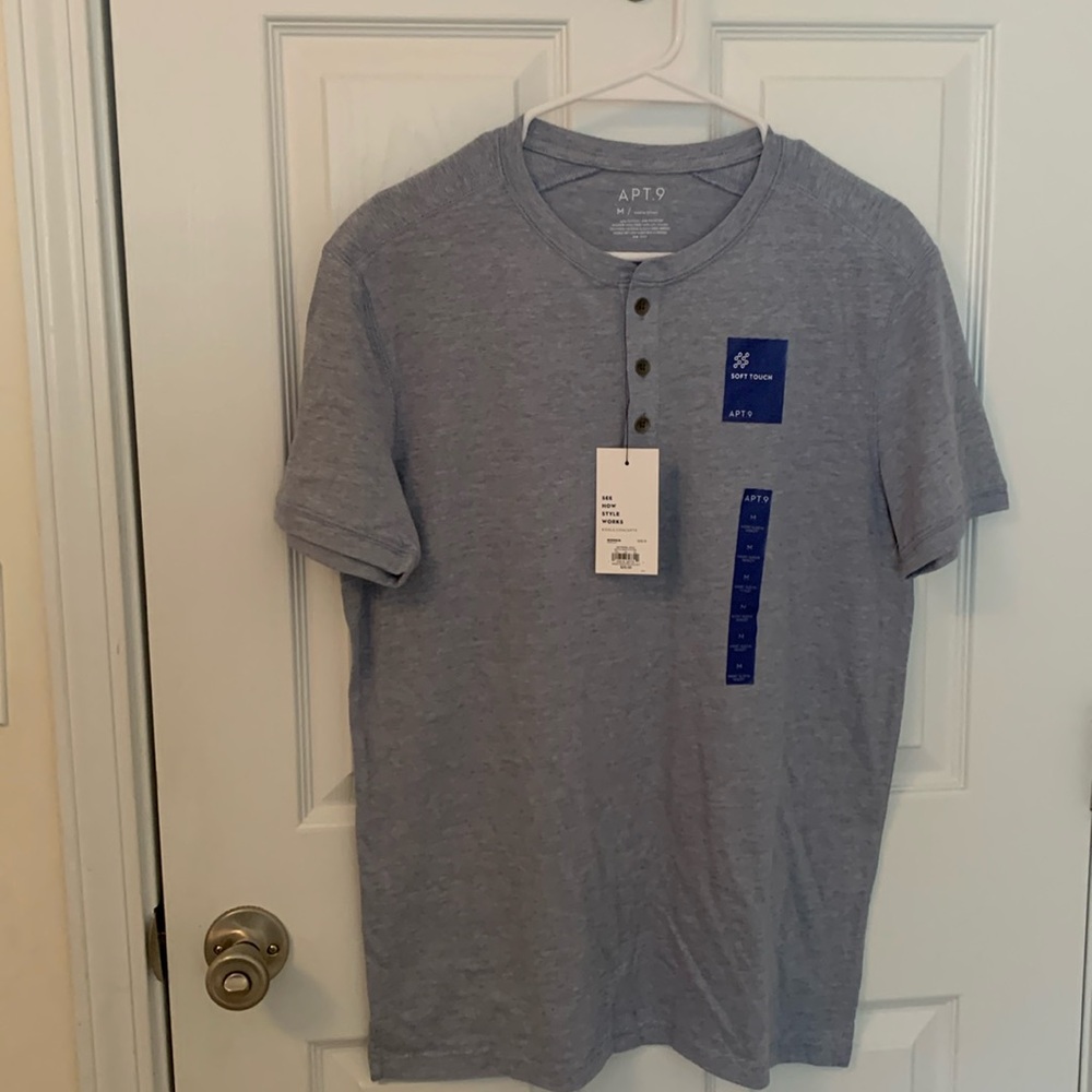 Men’s APT 9 soft touch short sleeve Henley  shirt
